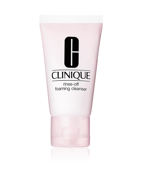 Rinse-Off Foaming Cleanser, Foamy cream-mousse cleanser removes long-wearing makeup and sunscreens quickly, gently, efficiently.