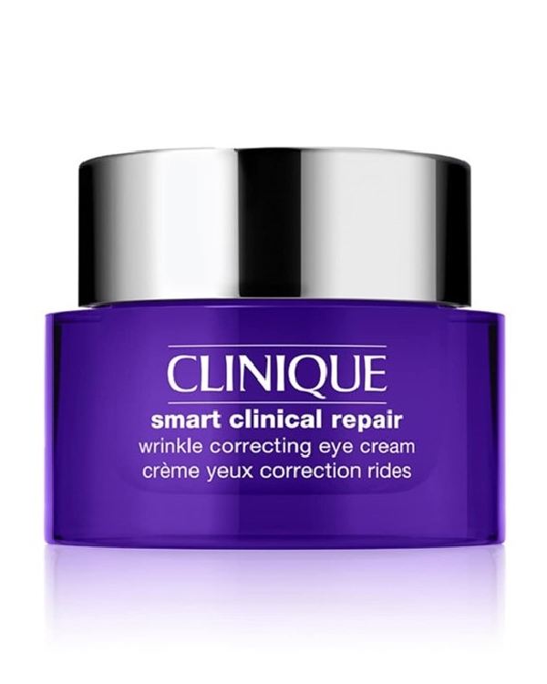 Clinique Smart Clinical Repair Wrinkle Correcting Eye Cream, Rinforza, riempie visibilmente linee e rughe, idrata