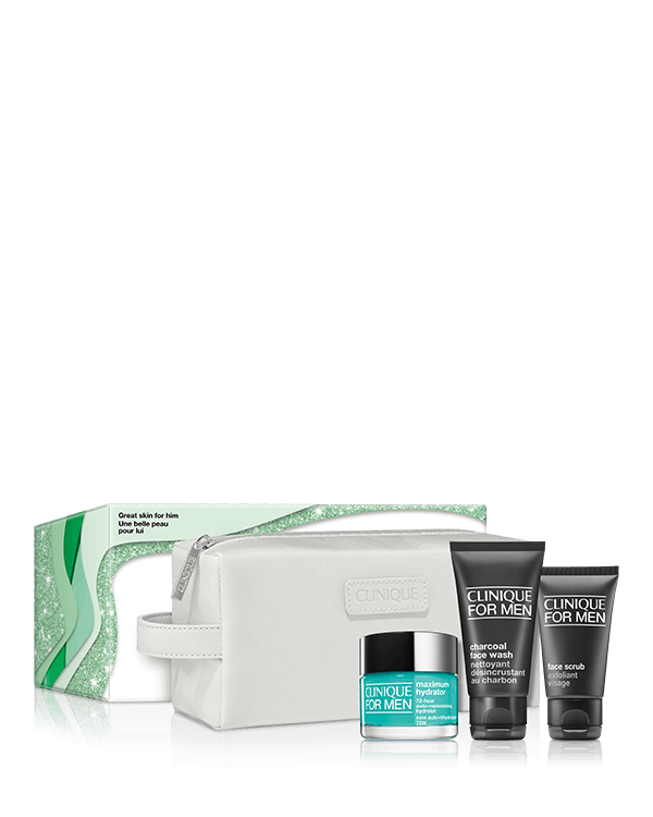 Great Skin Skincare Set - Per Lui, Questo set regalo PER LUI dal valore di 55€ comprende 3 prodotti per la cura della pelle.