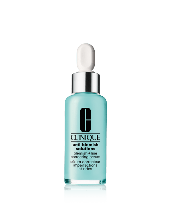 Anti-Blemish™ Solutions Blemish + Line Correcting Serum, Sviluppato appositamente per le pelli mature che presentano sia eruzioni cutanee che linee e rughe.